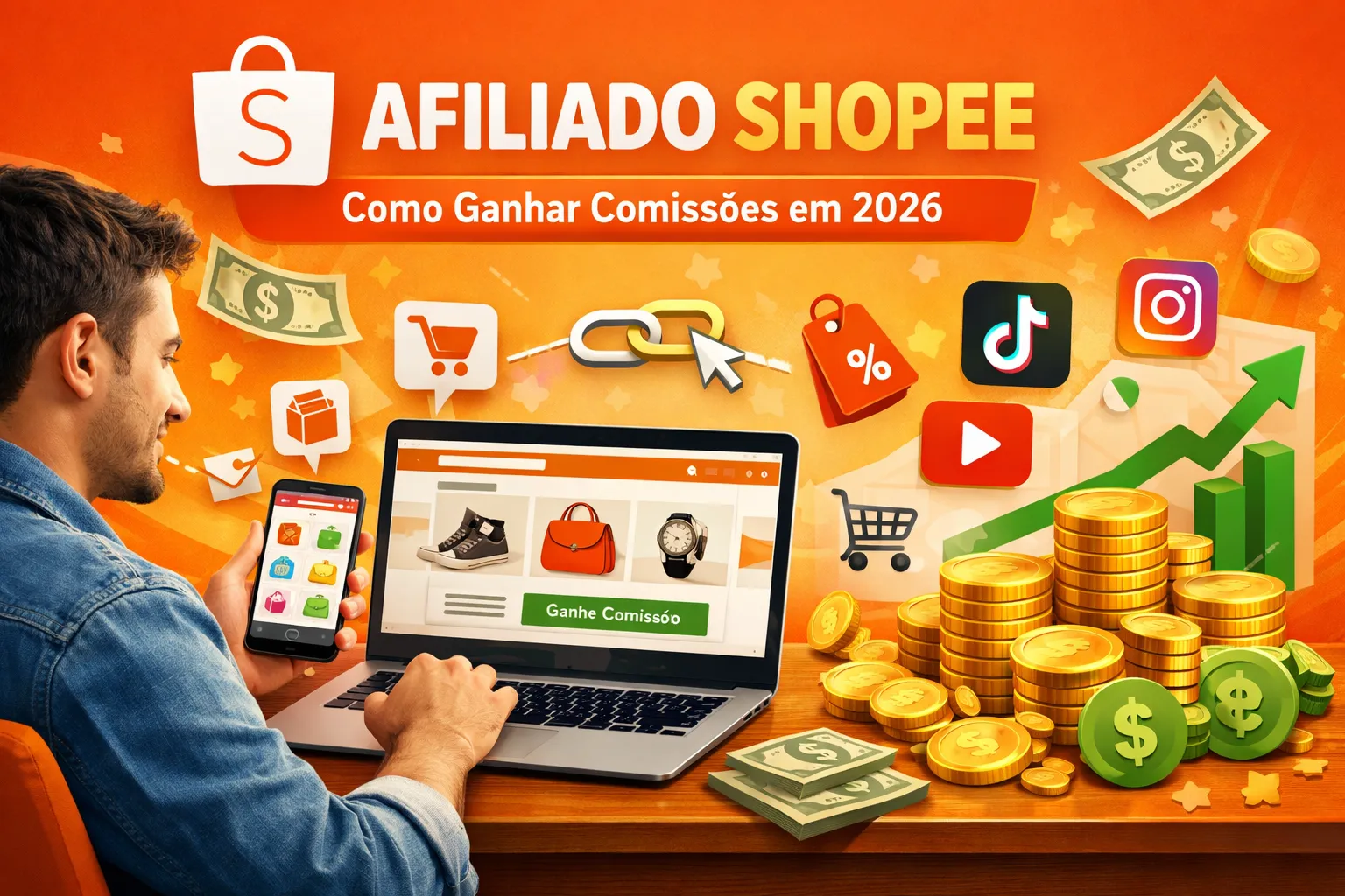 afiliado shopee como ganhar comissões promovendo produtos online em 2026