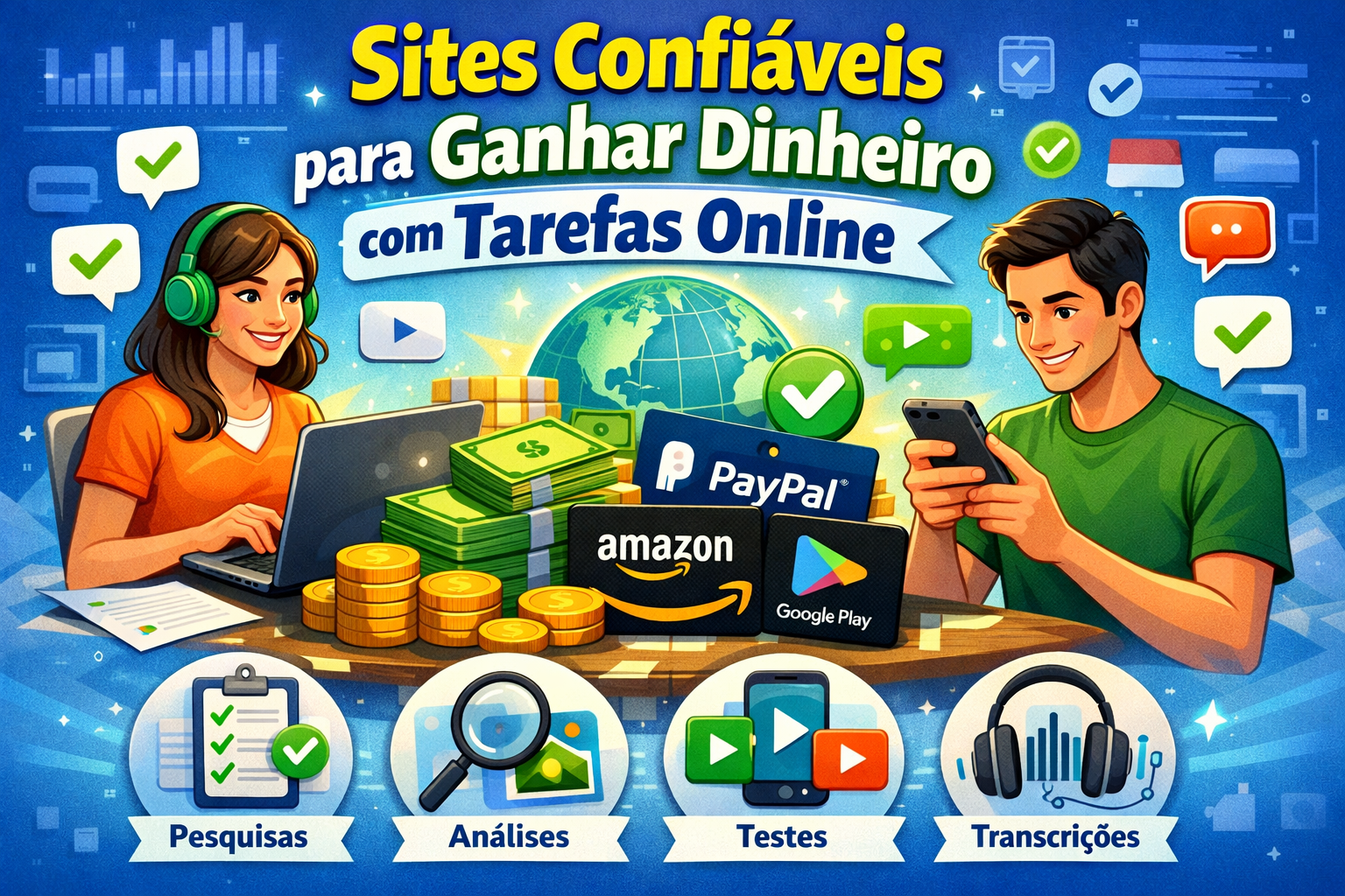 Sites confiáveis para ganhar dinheiro com tarefas online pela internet