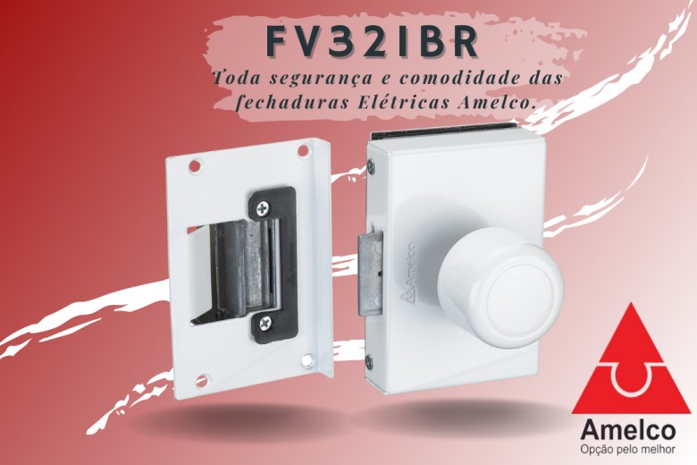 Fechadura Amelco FV32IBR para Vidro